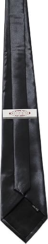 Vista 32 de Soophen corbata para hombre 3.75 pulgadas de color sólido 13.marrón