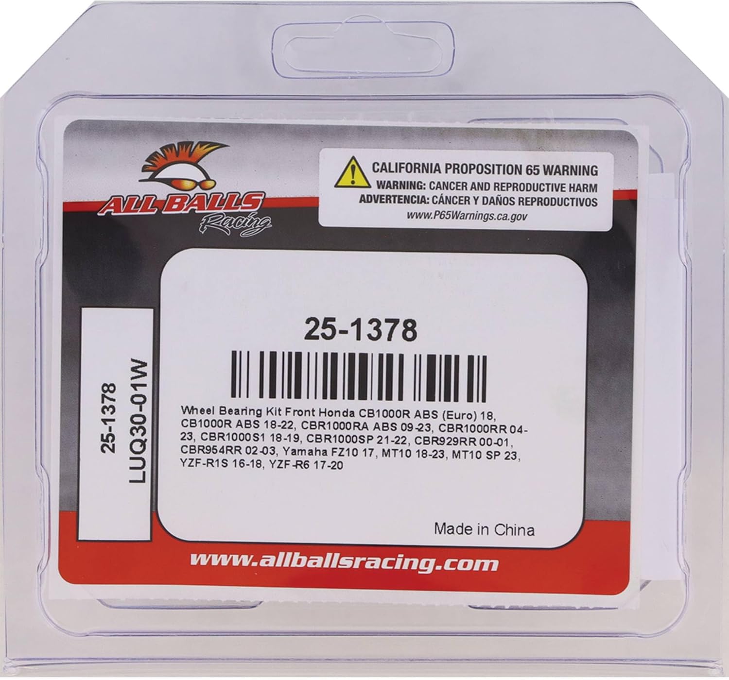 All Balls Racing 25-1378 Wheel Bearing Kit Compatible with/Replacement for Honda