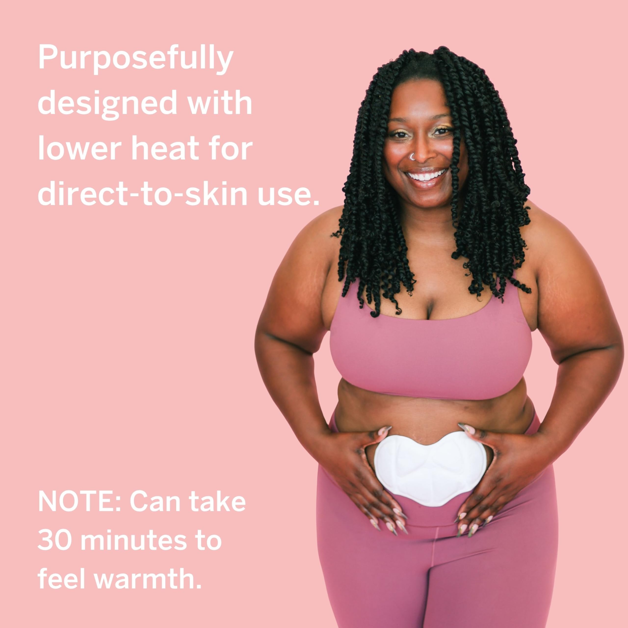 Pixie 8-inch Menstrual Pain Relief Heat Patches – Up to 8 Hours of Warming Comfort – Air-Activated Disposable Heat Pads – Wearable Body Warmers (3 Count) — Amazon image 4
