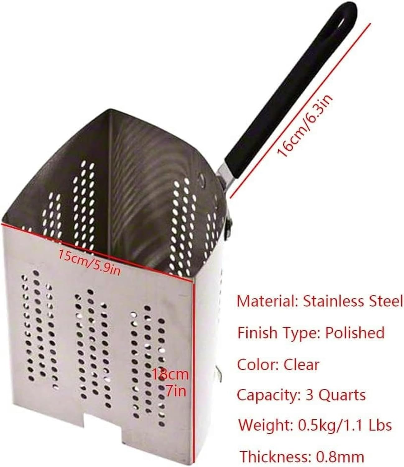 Home Pack of 4 Inserts for Cooks Pasta Filter Basket, Cooking Tool for Gnocchi for Cooks Commercial Stainless Steel Pasta with Long Handle image 3