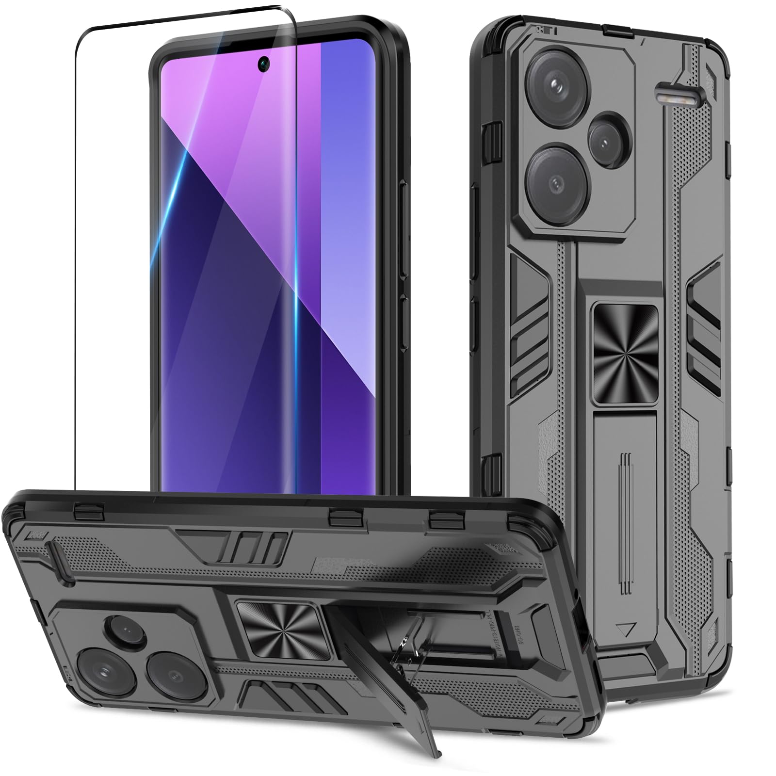 Per Xiaomi Redmi Note 12S 4G Galvanotecnica Custodia per telefono IMD a doppio lato con supporto per anello (stampa leopardata