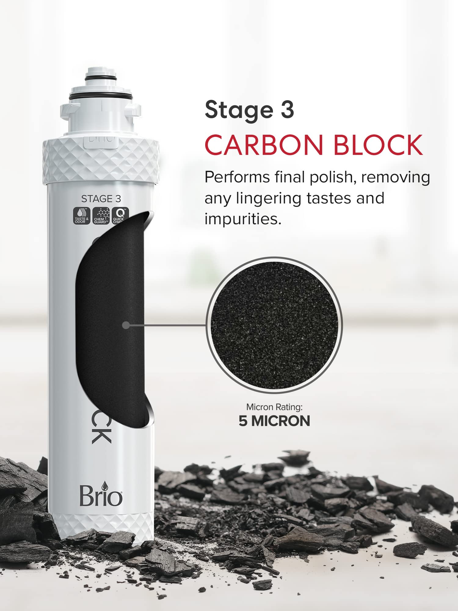 Brio Kit de repuesto de filtro de enfriador de agua de 3 etapas para modelos con UVF3