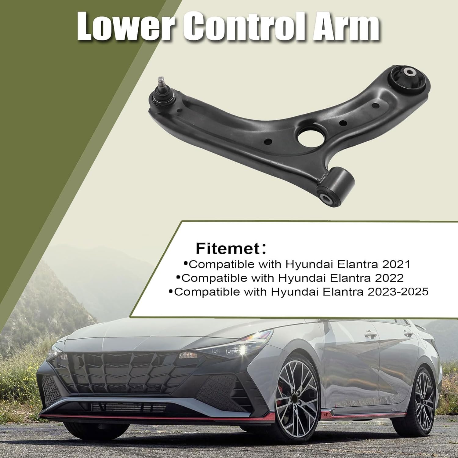 Priprilod 54501-AAAA0 Front Passenger Lower Control Arm,Compatible With Hyundai Elantra 2021-2025# 54501-AA100 54501AAAA0