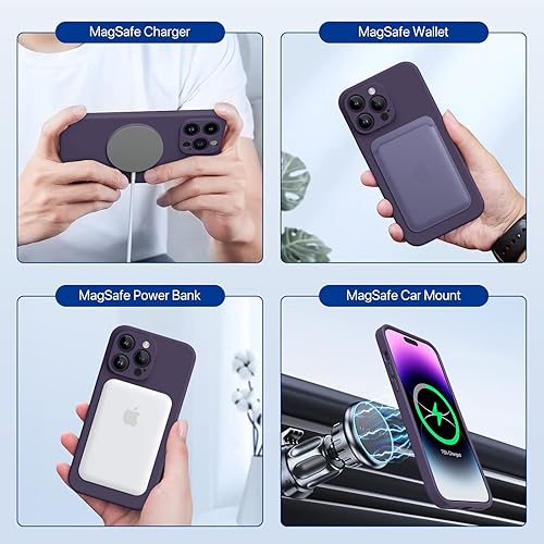 Miniatura 803 de Miracase - Funda diseñada para iPhone 11 con protector de pantalla, funda de goma de silicona líquida, protección total contra caídas y a prueba