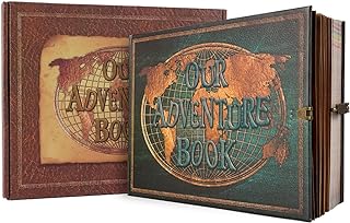 JIMBON Our Adventure Book 180 Pages Scrapbook Photo Album,Retro Style Em...