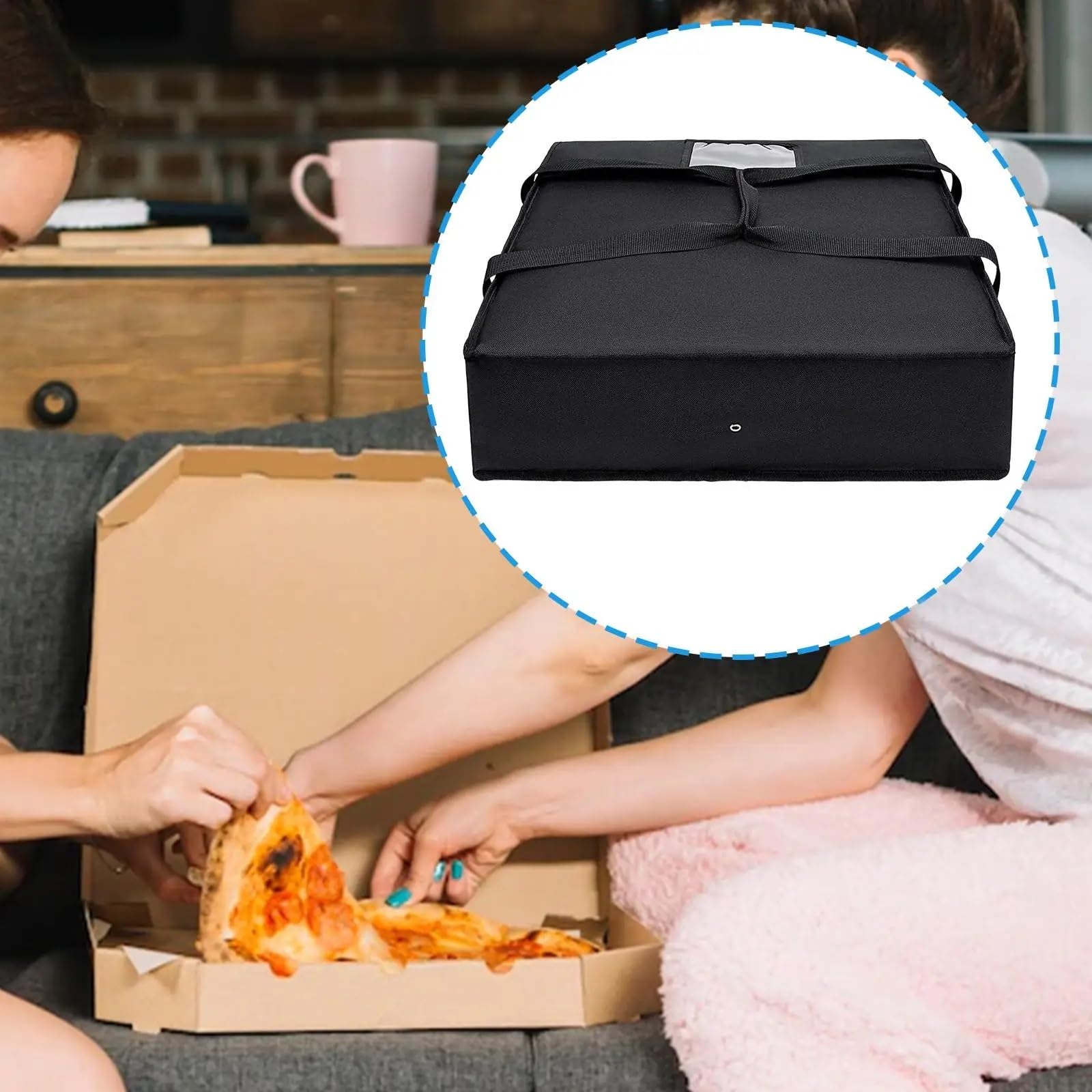 Bolsa IsotéRmica Para Comida Bolsa de entrega de alimentos con aislamiento de gran capacidad, bolsas aislantes for pizza, reutilizables, for catering, viajes, acampada, accesorios for exteriores Termi