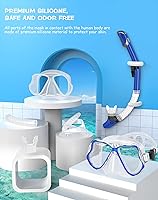 Vista 6 de Greatever Dry Snorkel Set,Panoramic Wide View,Anti-Fog Scuba Diving Mask,Professional Snorkeling Gear