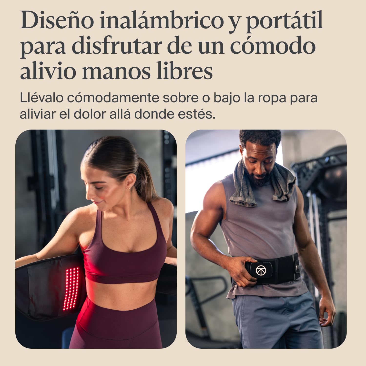 ThermBack LED by Therabody - Envoltura de espalda 4 en 1 con terapias de calor, infrarrojos lejanos, vibración y luz LED para aliviar el dolor de espalda baja de acción rápida