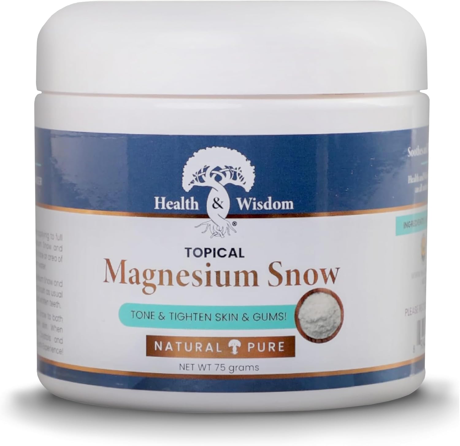 Heath and Wisdom Magnesium Snow – Magnesium Bath Soak, Magnesium Soak Bath, Magnesium Carbonate Powder, Magnesium for Bath, Calm Magnesium Powder, Magnesium Foot Soak, Magnesium for Skin – 2.65 Ounces