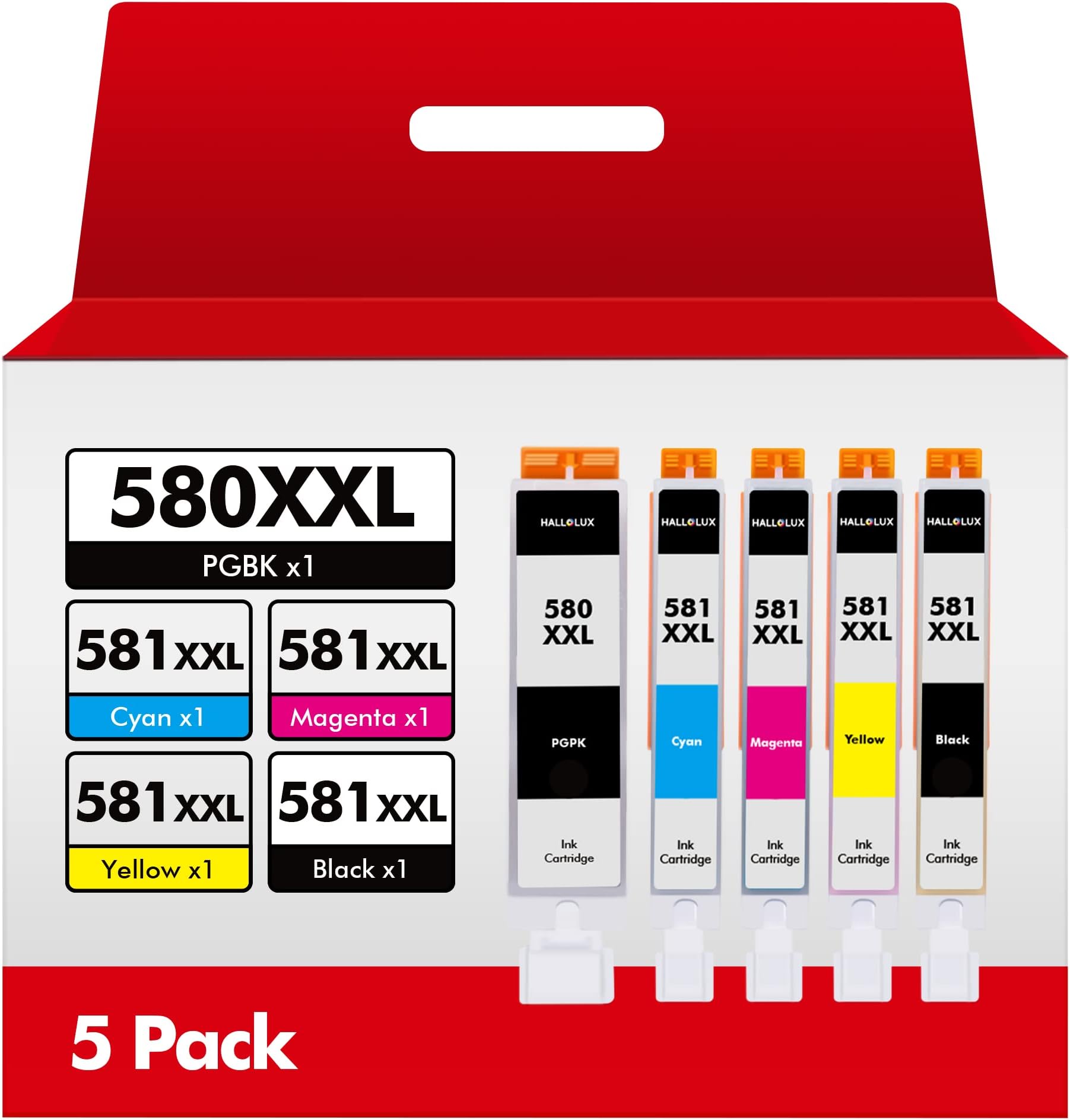 KIT 5 CARTUCCIE ORIGINALI CANON Per Pixma TR 7500 Series Pixma Tr 7550 Pixma Tr 8500 Series Pixma Tr 8550 Pixma Ts 705 Pixma Ts 6100 Series Pi 249407 - Foto 8