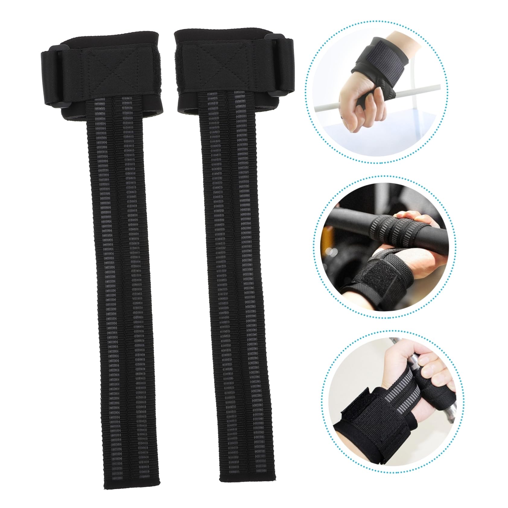 ibasenice 3 Paires Sangles de Musculation Tours Bretelles STOCHES DE LATIFIER Tracer Ceinture de Fitness Bracelet de Remise en Forme Bracelet de Sport Nylon Black