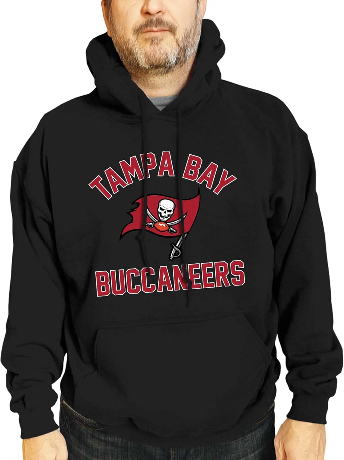 Team Fan Apparel NFL Adult Gameday Hooded Sweatshirt - Poly Fleece Cotton Blend - Stay Warm and Represent Your Team in Style