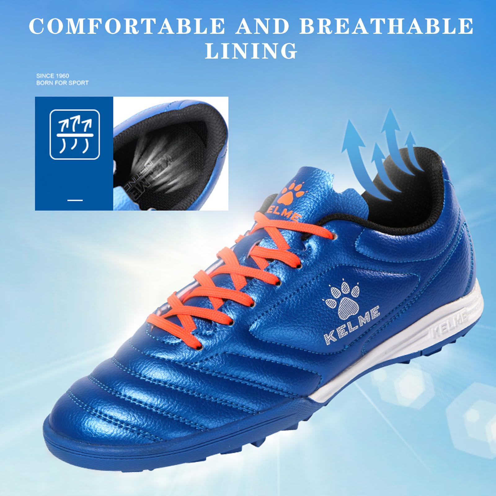 KELME Zapatos de fútbol para hombre, zapatos de fútbol para exteriores, interiores, profesionales, futsala, TF