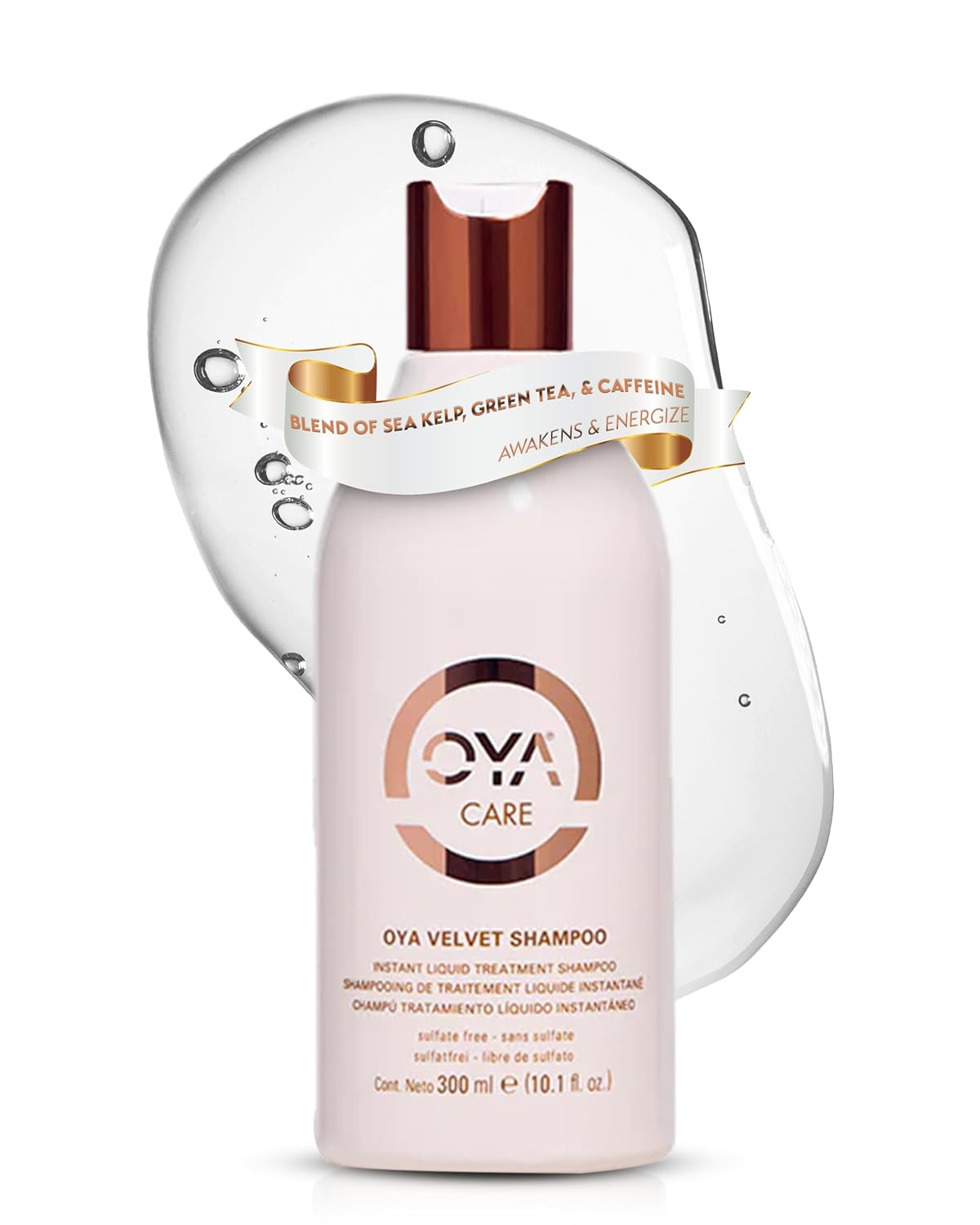 OYA Velvet Shampoo - Moisturizing Caffeinated Shampoo with Minerals and Antioxidants - Hydrating Daily Salon Formula to Nourish, Strengthen, and Revitalize Hair - 300 ml / 10.1 fl oz