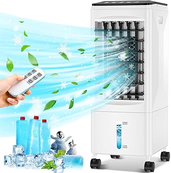Portable Air Conditioners, 3-IN-1 Air Conditioner Portable with 3 Speeds, 6L Portable AC w/7H Timer, 60Oscillation, Remote Control Windowless Portable Air Conditioner for Room, Home
