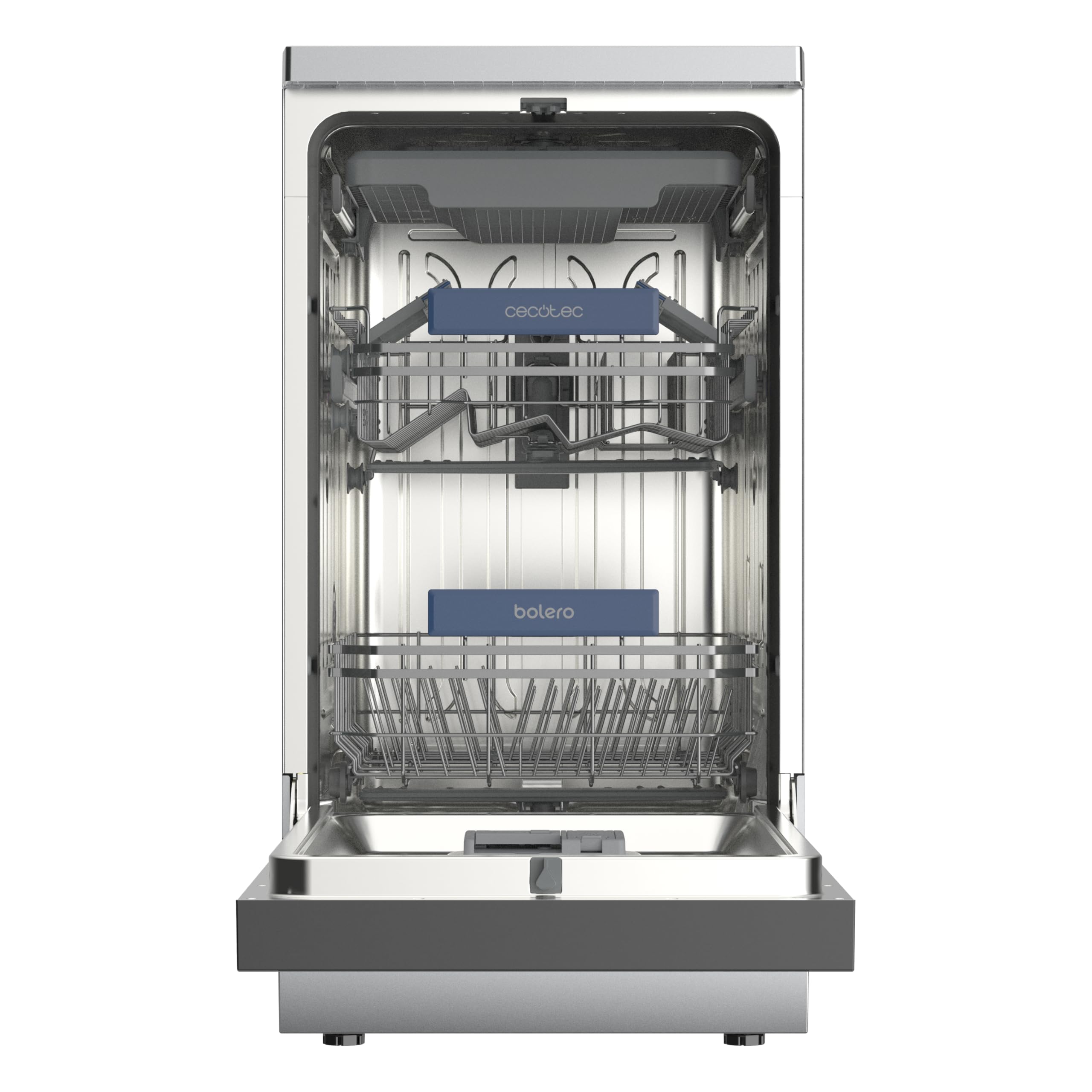 Cecotec Lavavajillas 45 cm Libre Instalación Bolero Aguazero 4360 Inox. 11 Cubiertos, 9 Programas, Motor Inverter Plus Duo, Panel Touch, Super Dry, Save+, AutoClean, Delay Start, Inox — view 3
