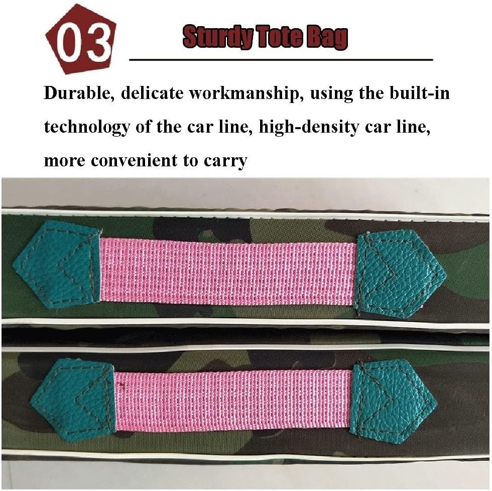 Tri-Fold Folding Camouflage Gymnastics Mat, Durable Oxford Cloth, Fitness Training Exercise Mat with Handles, 180x60cm