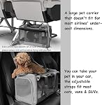 Pet Transporteur pour grands chats, Transporteur de chats doux pour gros chats et chiots moyens jusqu'à 20lbs, Lavable porte-chien Protection de la vie privée pour les voyages à domicile en plein air (Grand,Grey)