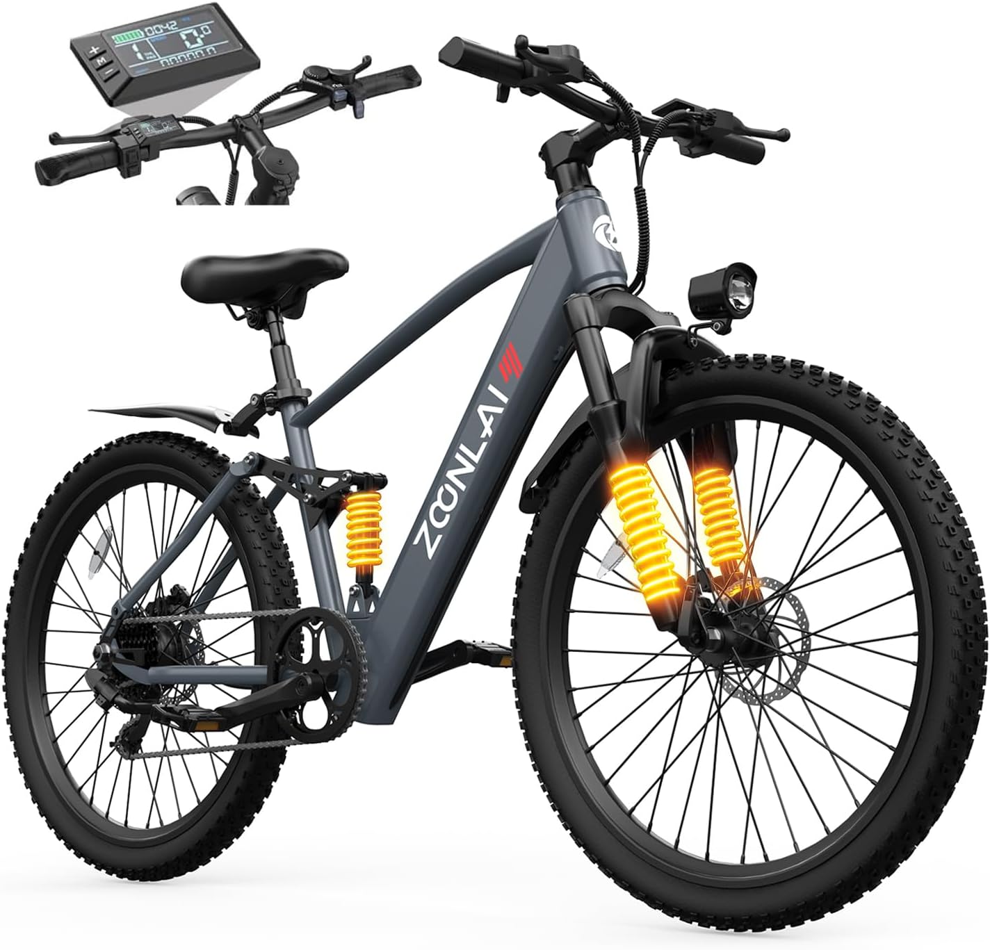 Foldable Electric Bike Folding Electric Bicycle Adult 2026 Upgrade 14"20"24"26" Full Suspension 48V 15Ah 720Wh Battery 25-45 Miles 20-28MPH 1500W Peak Brushless Motor Commuting Scooters Ebike product image