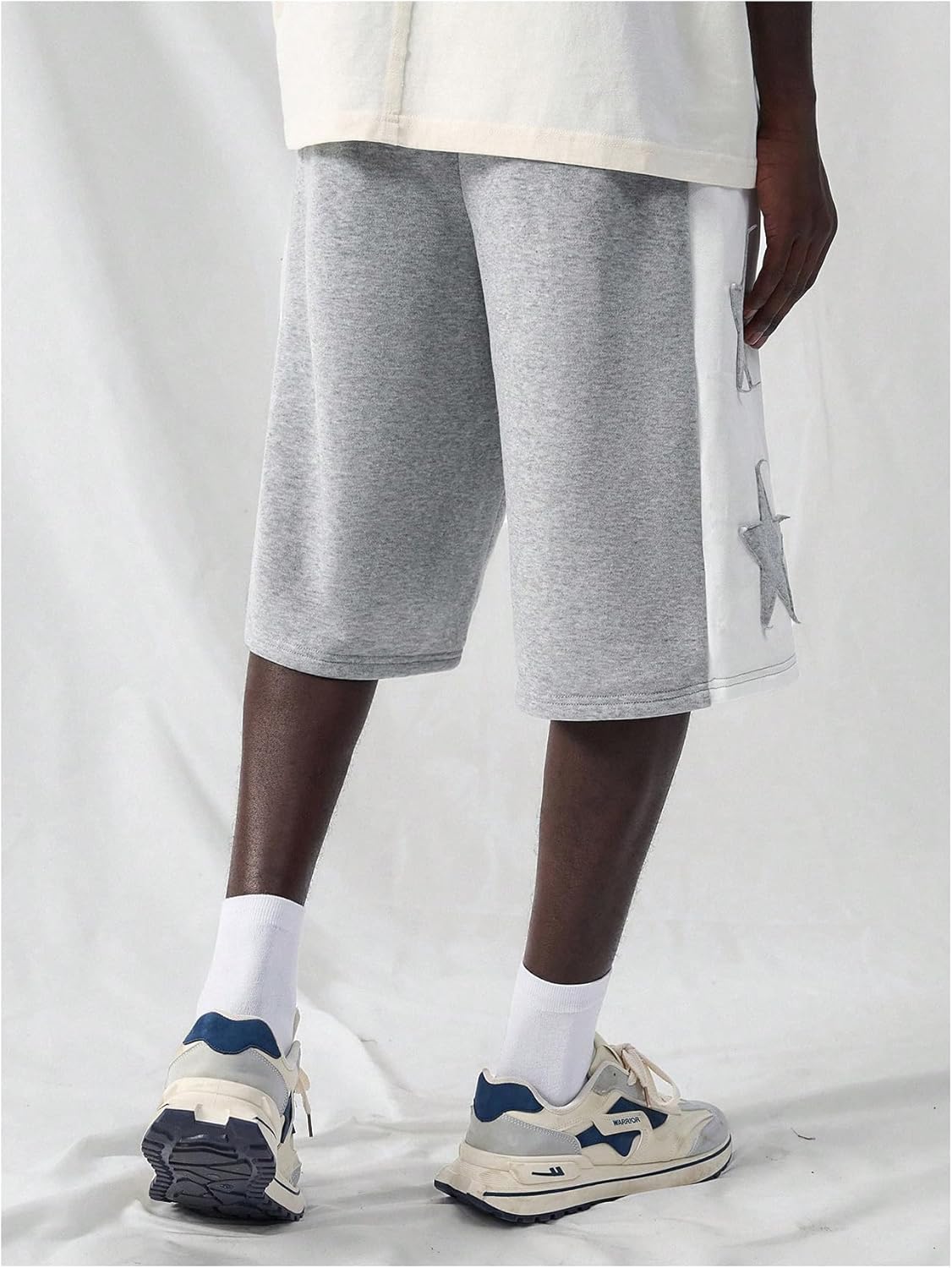 Men's Star Graphic Y2K Athletic Gym Shorts Color Block Drawstring Waist Baggy Sweat Shorts - Image 6