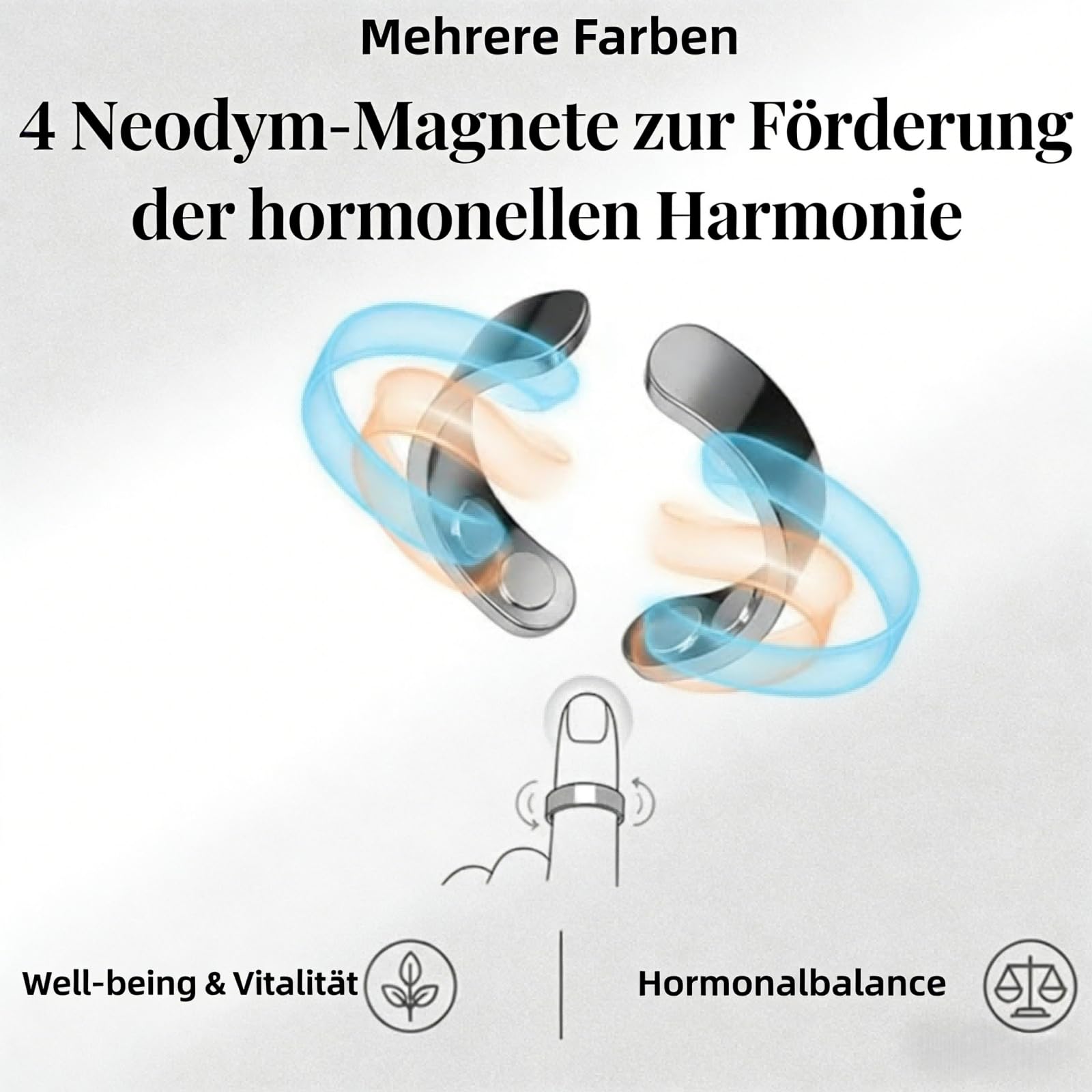 Neovolta VitalRing zum Abnehmen - Akkupressurring Damen, verbessert Schlaf, reguliert das hormonelle Gleichgewicht | natürlicher Begleiter in den Wechseljahren - 3