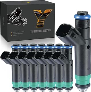 𝐘𝐈𝐇𝐎𝐕𝐘 Upgraded Fuel Injectors FJ475 fit for Jeep 2005-2007 Grand Cherokee 2006-2007 Commander, fit for Dodge 2004-2007 Ram 1500 2004-2007 Dakota, V8 4.7L Flex (8)