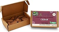 Vista 3 de Bless International Cedro 100% natural - Conos de incienso hechos a mano, sumergidos a mano, orgánicos, sin productos químicos para purificación