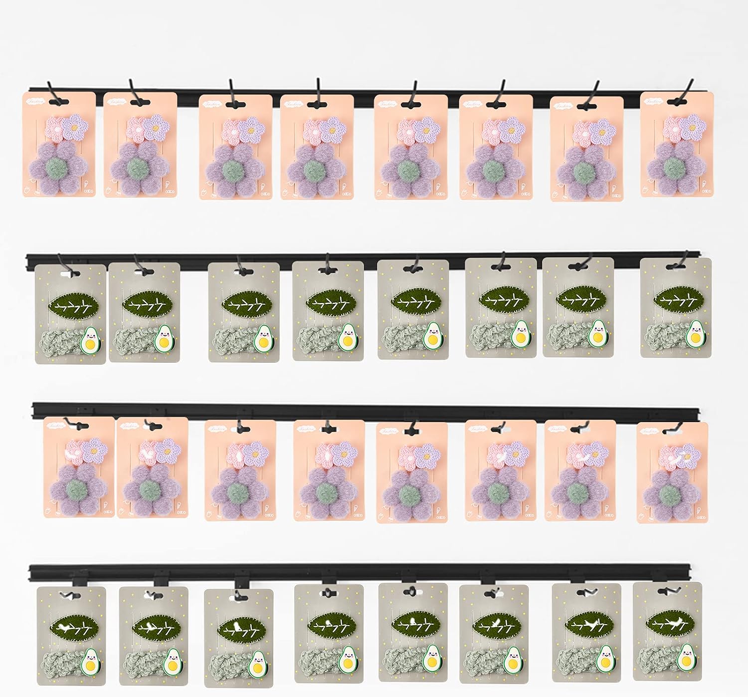 NBEADS 100 Pcs Hair Clip Display Cards, 2 Colors Rectangle Clips Display Cards Paper Hairpin Display Cards for Hair Barrettes Accessories, 10.5x7.6cm