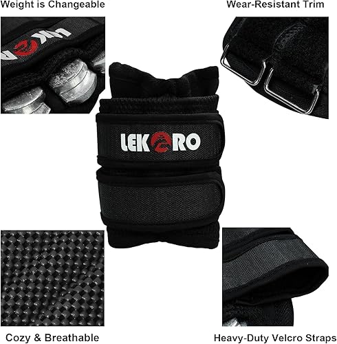Miniatura 2 de Pesas ajustables para muñeca y tobillo, peso extraíble para brazos y piernas para hombres y mujeres, fitness, entrenamiento de fuerza, correr,