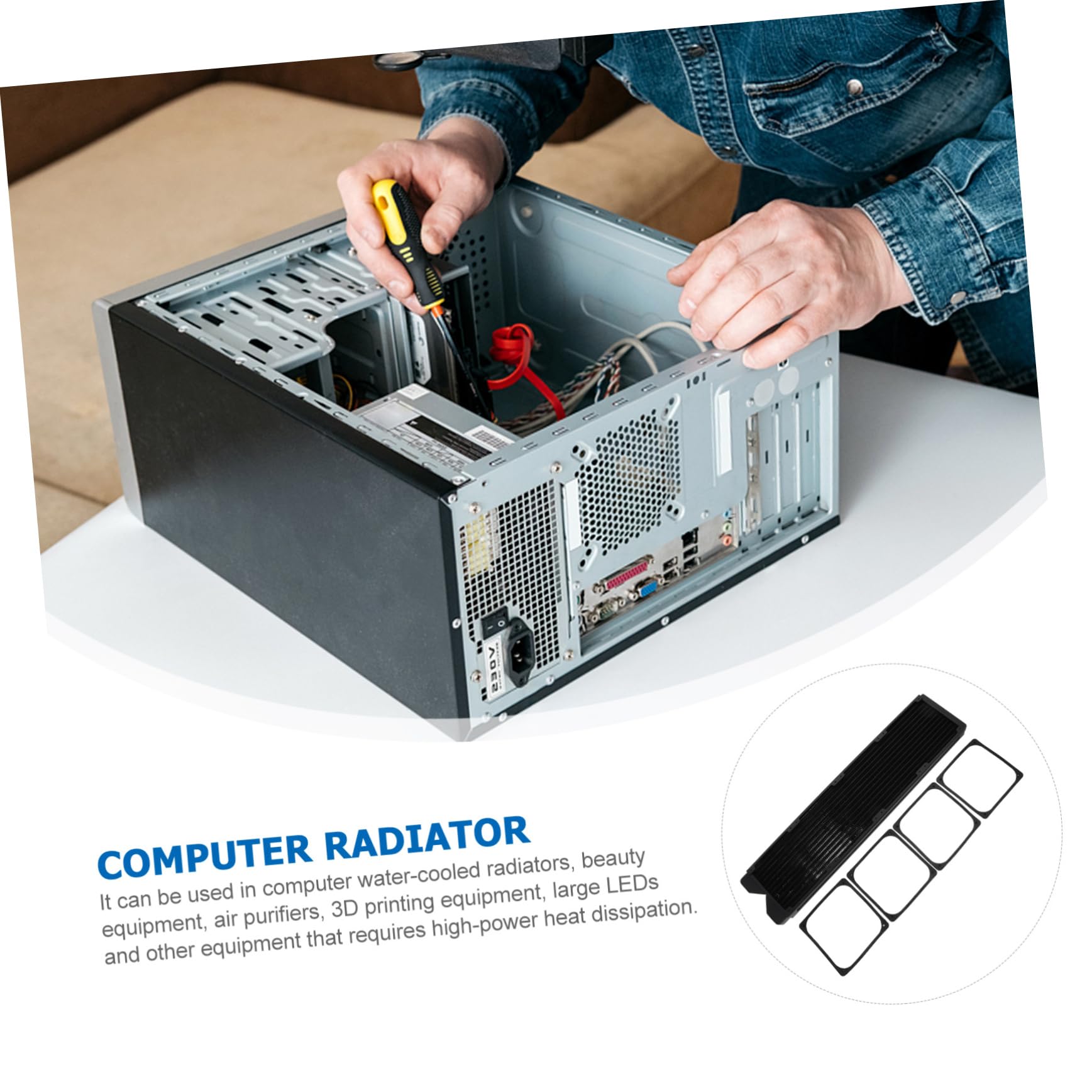 Radiateur de Refroidissement à Eau Cuivre pour Carte Graphique et Processeur Système de Dissipation pour Pc et Équipements de Haute Performance