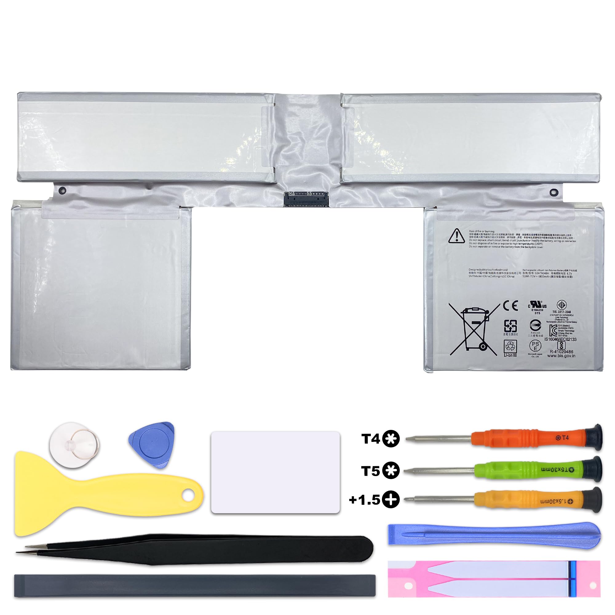 Photo 1 of CENIFENX G3HTA048H Keyboard Battery Replacement for Microsoft Surface Book 2 Battery, Model 1834 13.5-Inch 7.5V,51Wh,6800mAh with Tools (Not for Surface Book 2 Model 1835 13.5-Inch)