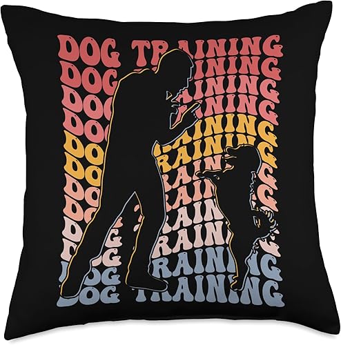 Miniatura 1 de Dog Training Dog Trainer Dog Agility Gifts Training Groovy Trainer Dog Agility - Almohada de 18 x 18 pulgadas, multicolor