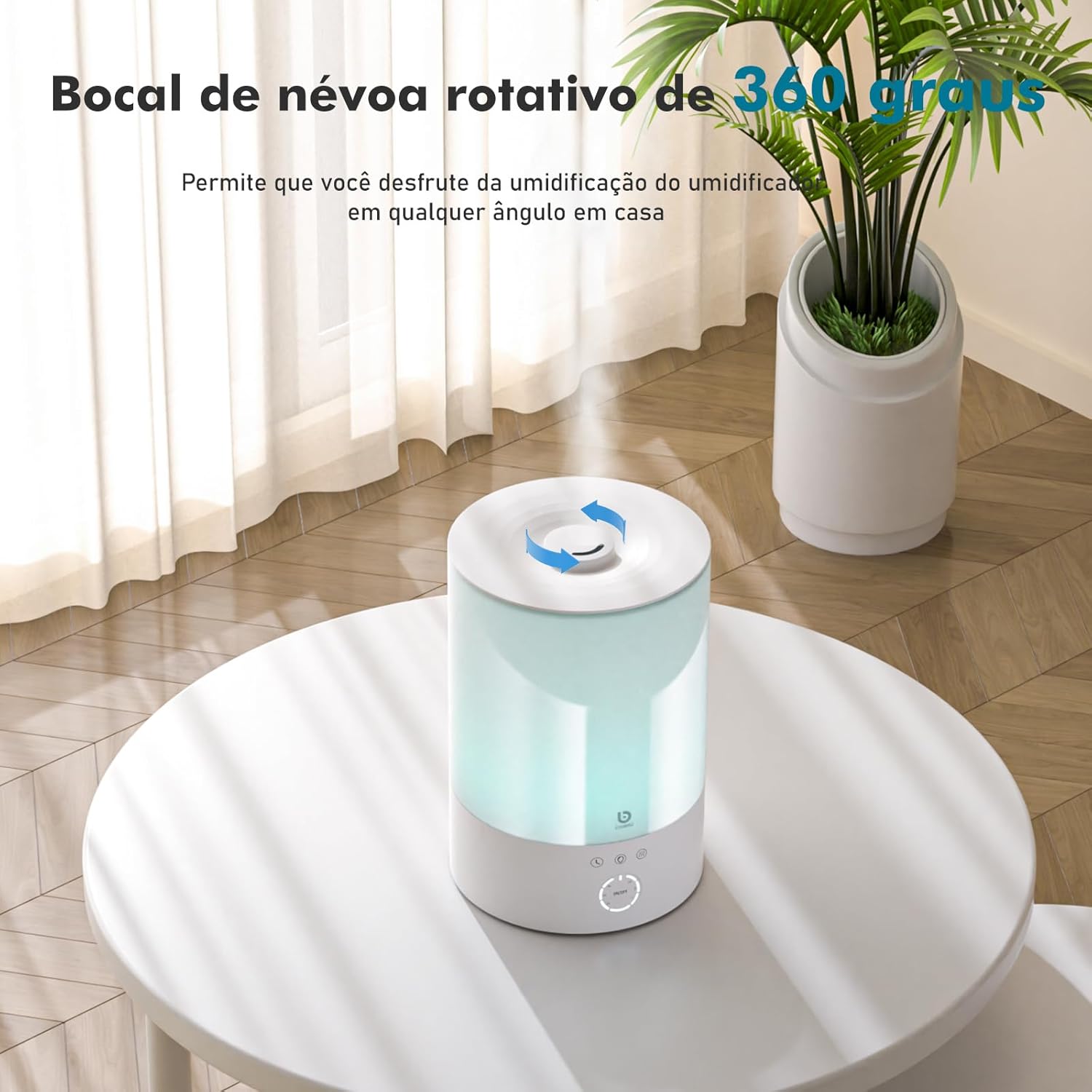 Umidificador de Ar Ultrassônico Inteligente com RGB Luz, Difusor de Aromas, Difusor de Oleo Essencial, Pode ser operado por celular, 2.5L 4 71IISVcRVYL. AC SL1500 Umidificador de Ar Ultrassônico Inteligente com RGB Luz, Difusor de Aromas, Difusor de Oleo Essencial, Pode ser operado por celular, 2.5L