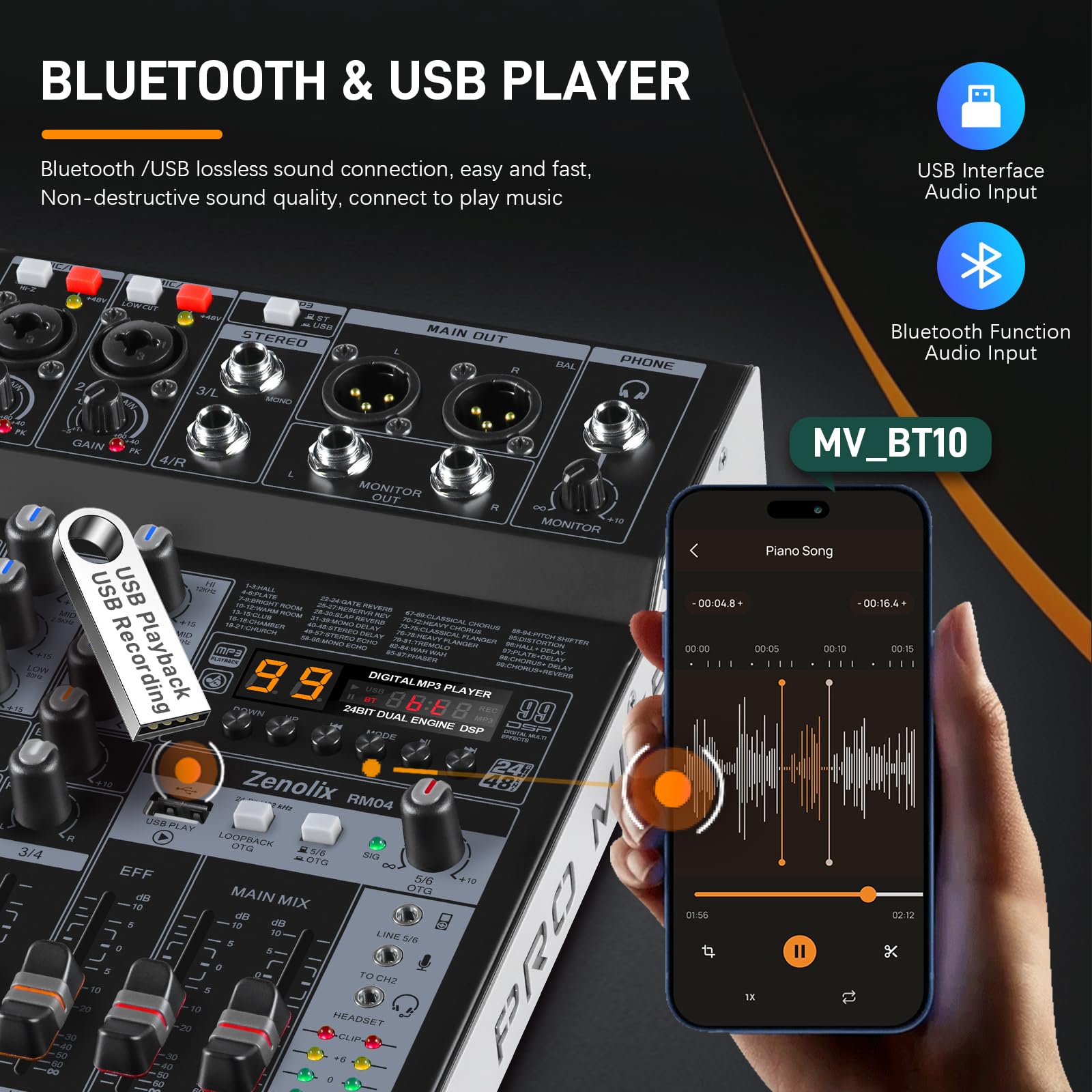 Amazon.com: Zenolix RM04 4Channel Audio Mixer Sound Board