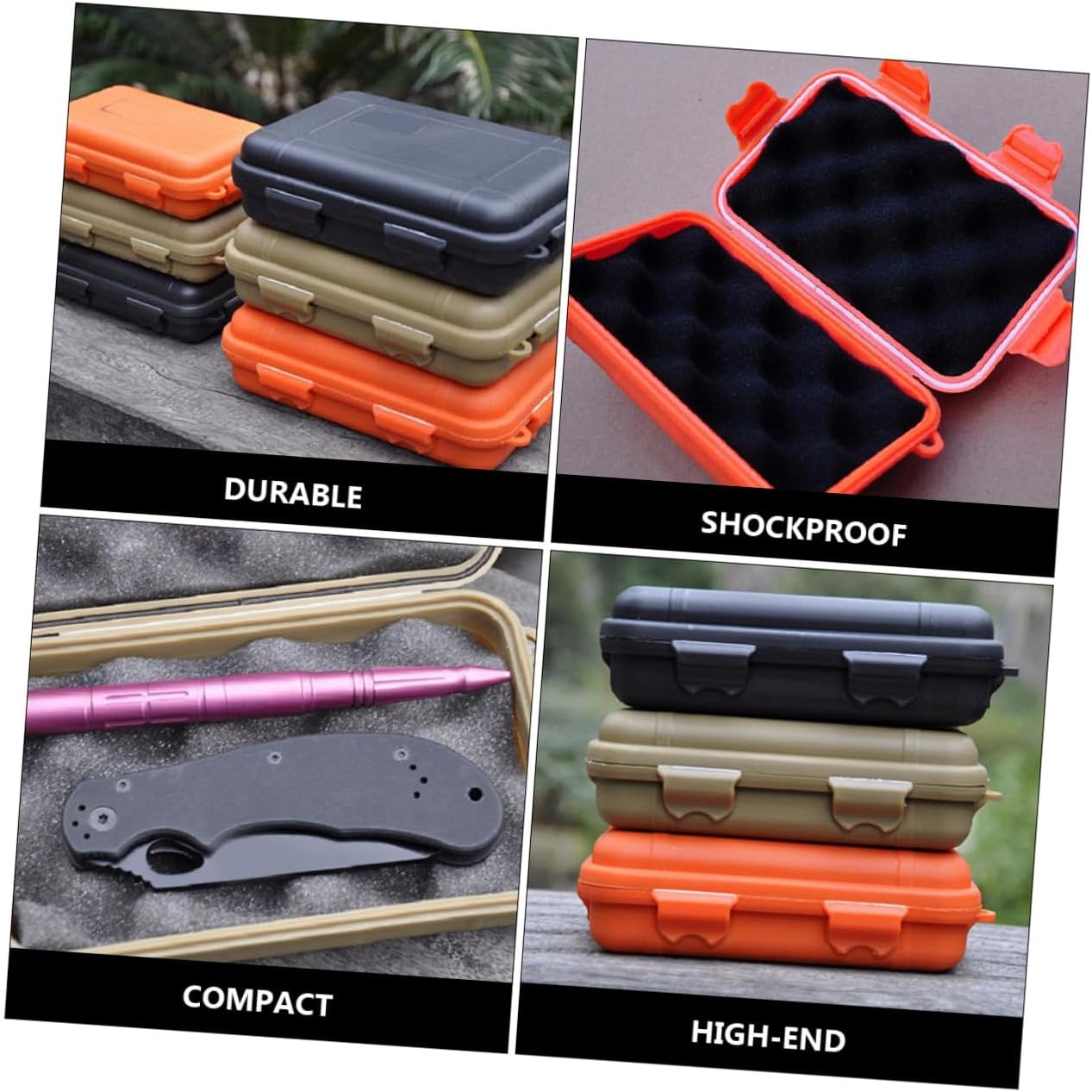 2pcs Adventure Survival Box Compact Container for Outdoor Enthusiasts Shockproof and Dustproof Design for Camping and Wilderness Exploration