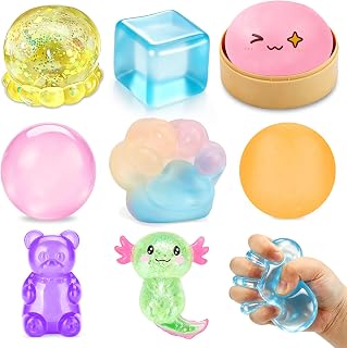 8 Pack Squishy Bundle Stress Relief Toys for Adults Party Favors | Christmas Stocking Stuffers Gifts Classroom Prizes