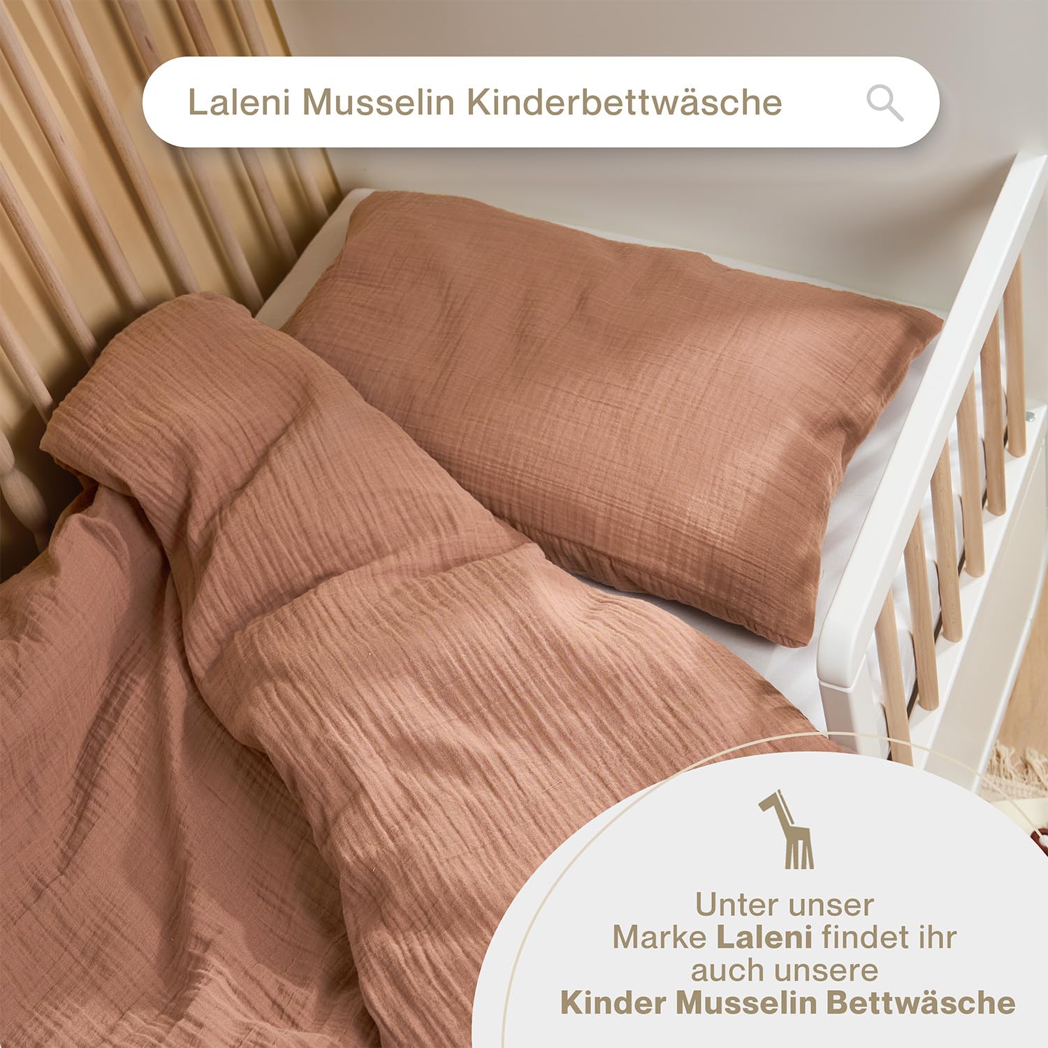 Blumtal Biancheria da Letto 135x200 cm - OEKO-TEX Certificata Biancheria 135x200 Cotone + Federa 40x80 - Biancheria Estiva 135x200 Rame