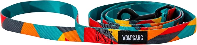 Guia de Adestramento para Cães Wolfgang Premium com Fita de Poliéster, Estampa ShatterShapes, 1,27 cm x 1,22 m