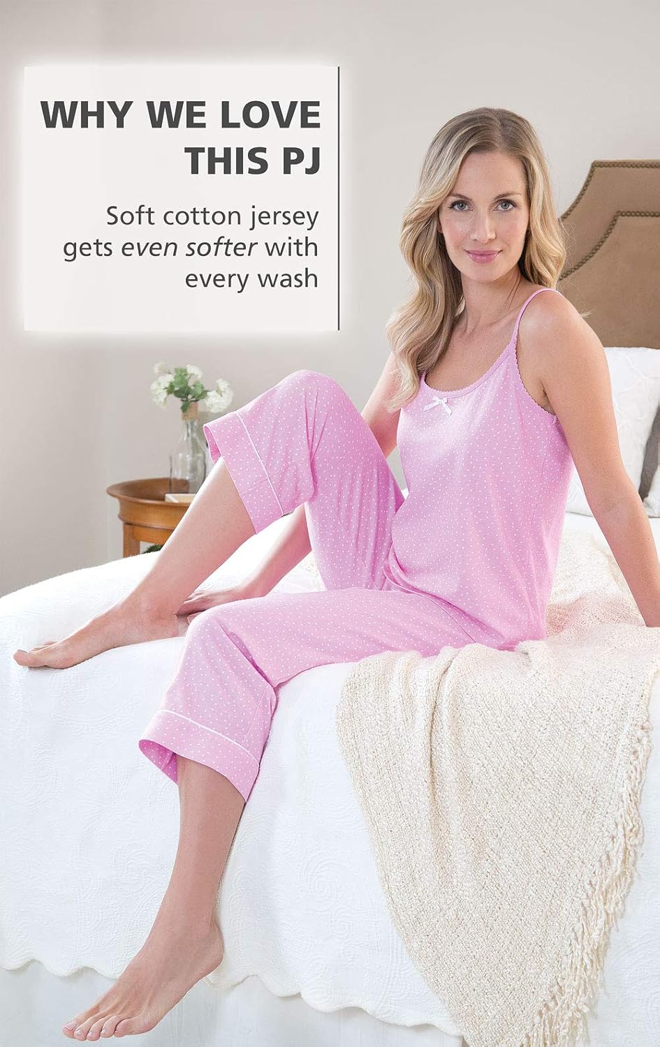 PajamaGram Pajamas For Women - Womens Sleepwear, Tank & Capri Set - Image 2