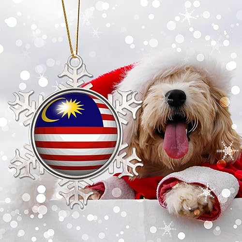 Vista 31 de Bandera de Kenia, adornos colgantes para árbol de Navidad, copo de nieve nacional, adorno de metal, recuerdo de Navidad, regalo de Kenia, decoración