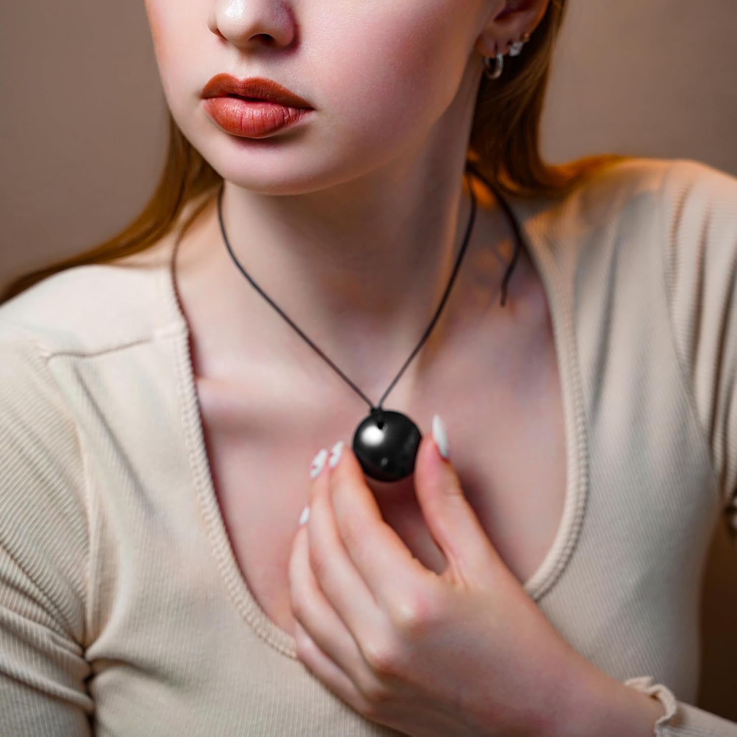 Karelian Heritage Authentic Shungite Stone Necklace - Round Shungite Pendant Amulet for Protection & Crystal Healing Meditation