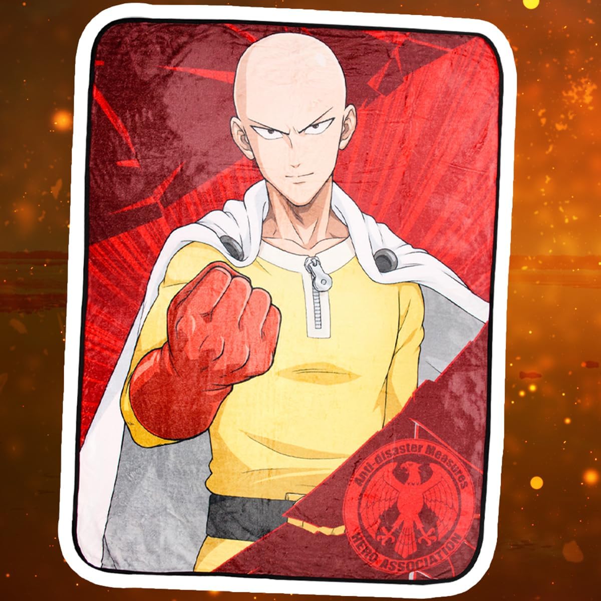 One Punch Man Anime Saitama Hero Association Soft Plush Fleece Throw Blanket 45" x 60"