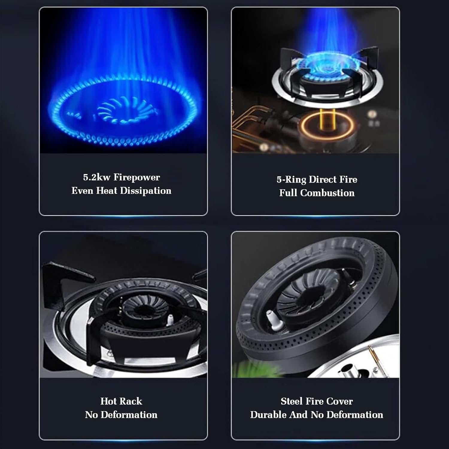 1 Burners Gas Stove Outdoor, 5.2KW Propane Gas Cooktop, Independent Timer Kitchen Counter Top Stove Gas, with Flameout Protection, for RV, Apartments(NG)