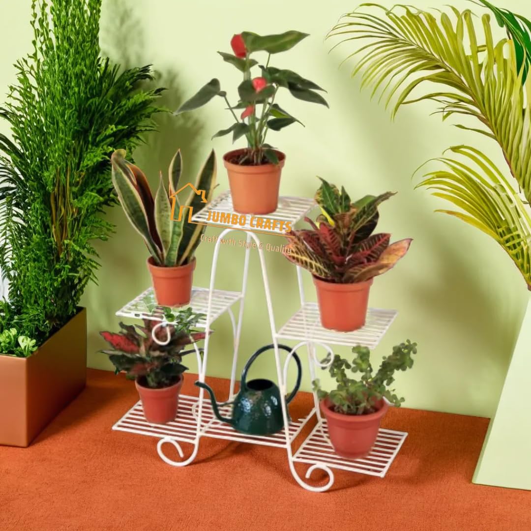 See full amazon price history chart for JUMBO CRAFTS Plant Stands with 6 Tiers for Indoor and Outdoor Use, Black Metal Plant Stand for Patio, Flower Pot Holder Shelf for Multiple Plants, L-25 x W-10 x H-25 Inches - (White) JUMBO CRAFTS Plant Stands with 6 Tiers for Indoor and Outdoor Use, Black Metal Plant Stand for Patio, Flower Pot Holder Shelf for Multiple Plants, L-25 x W-10 x H-25 Inches - (White) (B0DDRDVX97) Amazon Price History, Amazon Price Tracker