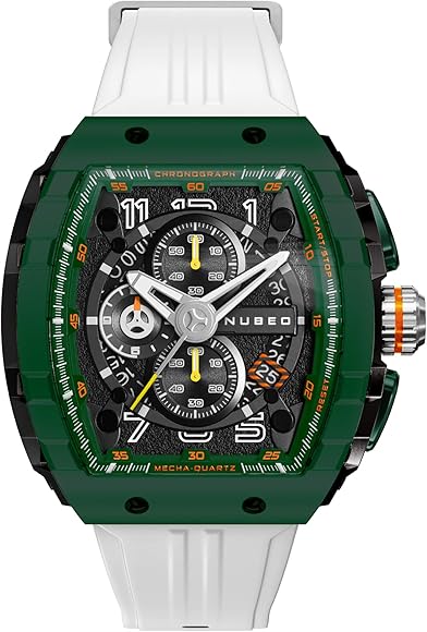 Amazon | Nubeo メンズ 48mm スペース マゼラン クロノグラフ 限定版 
