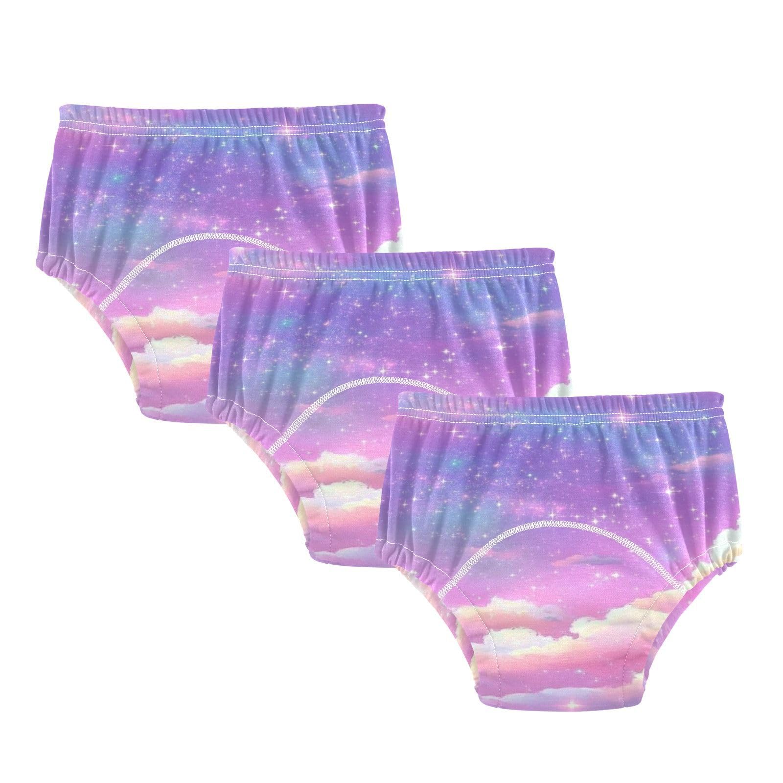 Coikll Pink Sky with Stars Toddler Training Underwear Waterproof Baby Pee Pants -4T