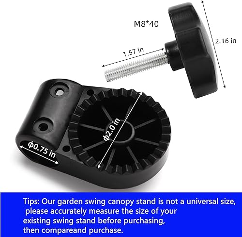 Miniatura 2 de Accesorios de plástico para columpios de jardín, 2 piezas, piezas de marco de columpio para patio, columpios de patio al aire libre, accesorios de