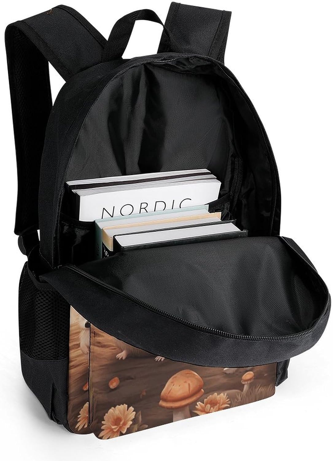 Portable Hedgehog Backpack with Front & Side Pockets image 5