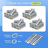 Vista 2 de Alicates de anillo de uñas tipo M para esgrima con 2400 clips M, kit de alicates de anillo de cerdo, herramienta de mano de reparación de tapicería