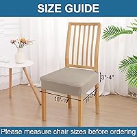Vista 2 de Smiry Juego de 4 fundas de asiento impermeables para sillas de comedor, tela jacquard elástica, extraíble y lavable, fundas protectoras de asiento